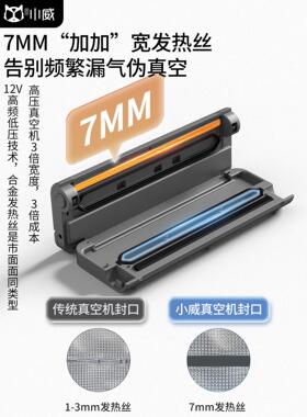 小威商978用双泵真空抽封机塑小型家用食品保鲜包装机封全自动密
