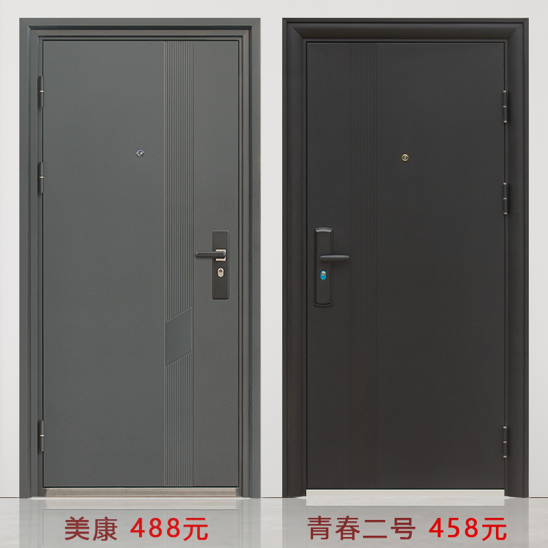 入户门防盗门进户门家用室内出租房间钢质大门子母门外工程单开门 - 图2