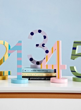 数字儿童样板房饰品摆设家居卧室柜台玄关桌面个性装饰工艺品