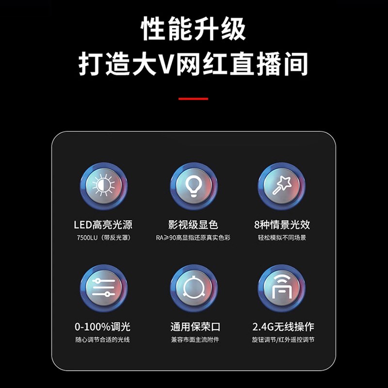 影界SL300W  LED补光灯视频拍摄影棚摄影灯太阳灯深抛补光灯 - 图1