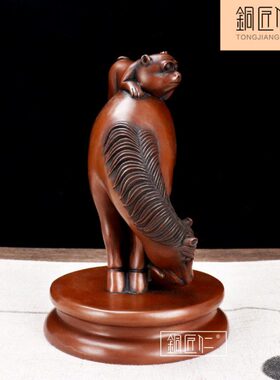 铜匠仁紫铜马摆件纯铜马摆设家居客厅电视柜办公桌办公室装饰品