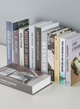 仿真书假书装饰书 样板房客厅摆设 现代 办公室创意摆件 家居饰品