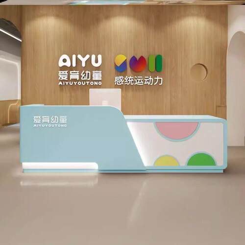 美容院吧台收银台公司前台接待台简约女装店美发店教育机构柜台桌 - 图0