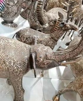 30寸铜象巴基斯坦铜雕手工摆件工艺品落地欧式动物家居礼物