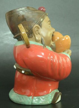 石湾公仔陶瓷财神摆件公司店铺新房礼品招财家居客厅电视柜摆设