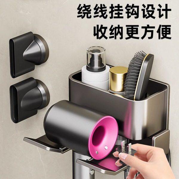 吹风机置物架免打孔卫生间壁挂式电吹风支架浴室风筒收纳架304钢,淘宝优惠券,粉丝福利购,淘宝优惠卷