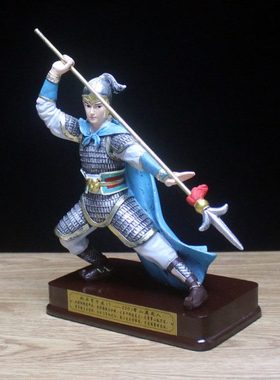 创意古代三国人物赵云雕像子龙公仔五虎上将办公室内书房工艺摆件