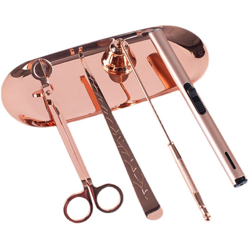 香薰蜡烛工具装点火器灭烛器钩罩剪勾打火机三件托盘点燃,淘宝优惠券,粉丝福利购,淘宝优惠卷