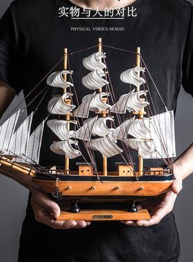 一帆风顺帆船摆件客厅家居电视酒柜办公室装饰品轻奢高档桌面模型