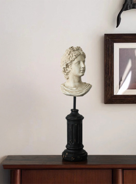 北欧复古树脂工艺半身人像雕塑摆件家居客厅玄关酒柜上艺术装饰品