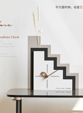TEBO钟表座钟家用摆台式轻奢大气桌面摆件电视柜艺术装饰创意品