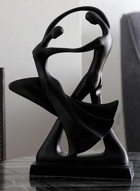 北欧创意艺术人物摆件酒柜电视柜办公室客厅装饰品结婚礼物送新人