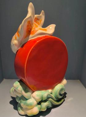 石湾陶瓷仿真动物金鱼家居饰品摆件店铺开业风水创意招财小鱼儿