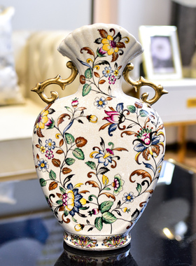 酒柜装饰品摆件家居饰品复古陶瓷欧式美式客厅玄关电视博古架赏瓶