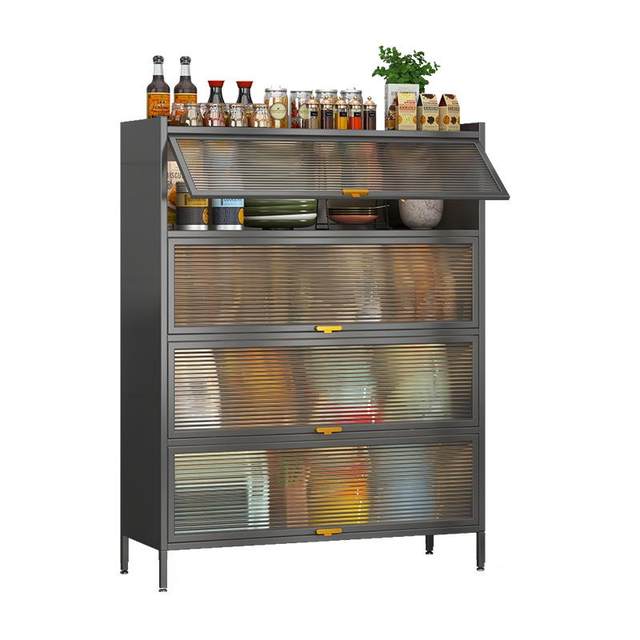 Steel dustproof kitchen side cabinet storage rack living room floor storage cabinet manufacturer household storage cabinet