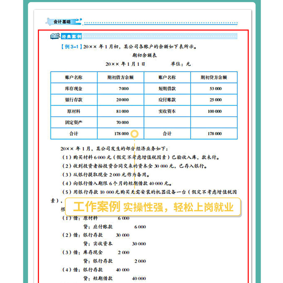 会计基础知识入门零基础自学工作案例原理实操教程书籍新手轻松实务税综合模拟实训教材料成本管财务报表格分析科目记账簿凭证网课