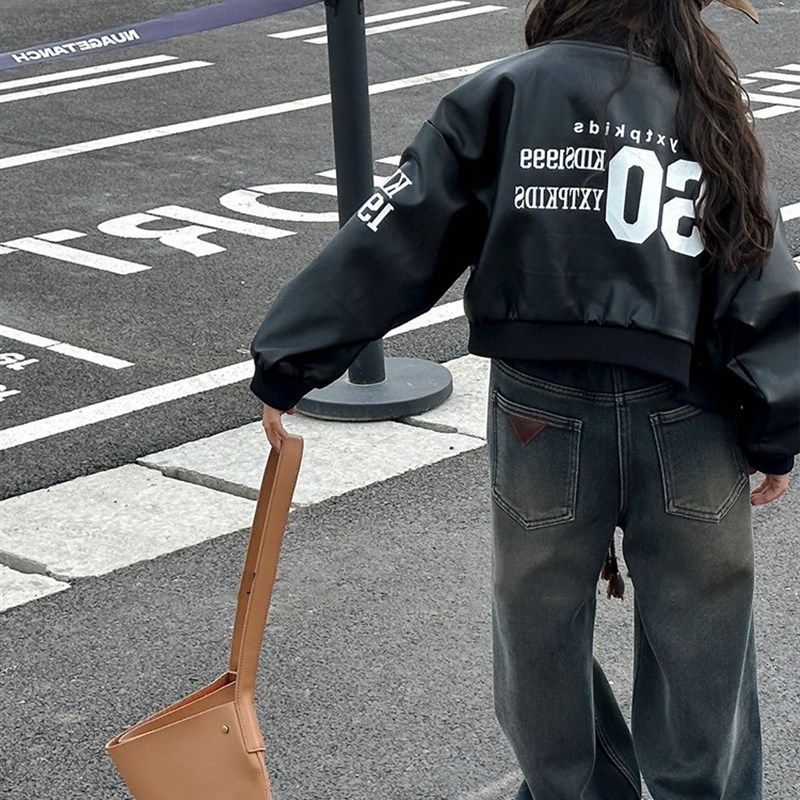 童装女童冬装长裤子2023新款中大童一体绒牛仔直筒裤休闲宽裤子,淘宝优惠券,粉丝福利购,淘宝优惠卷