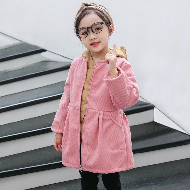 女童羽绒服灯芯绒罩衣小中大童长袖套棉服外套小孩加绒厚吃饭围裙,淘宝优惠券,粉丝福利购,淘宝优惠卷