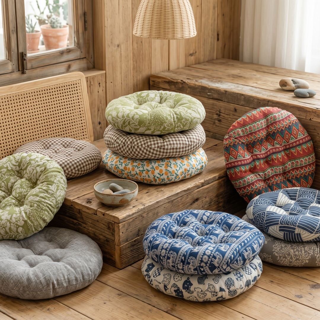 Thickened round futon cushion