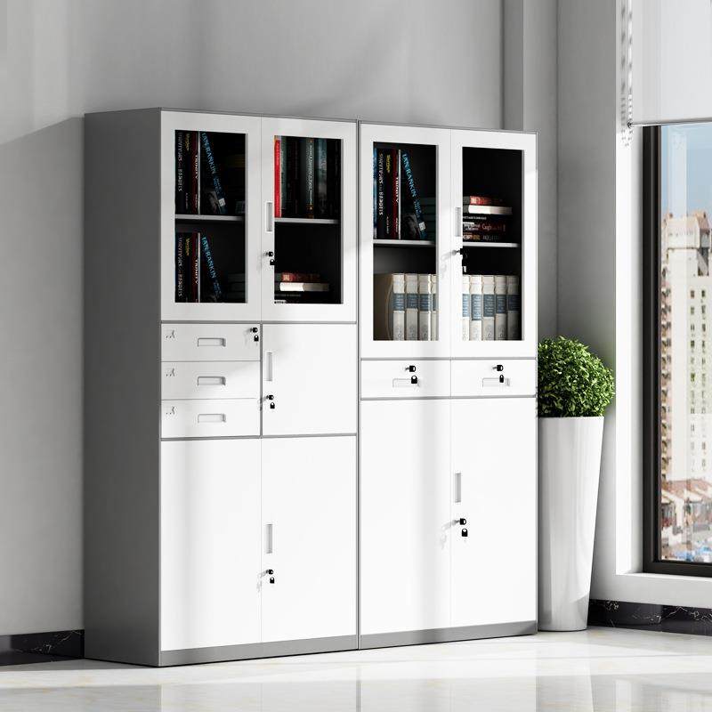 钢制拆装文件柜窄边套色办公柜加厚档案柜铁皮柜凭证柜带抽屉矮柜,淘宝优惠券,粉丝福利购,淘宝优惠卷