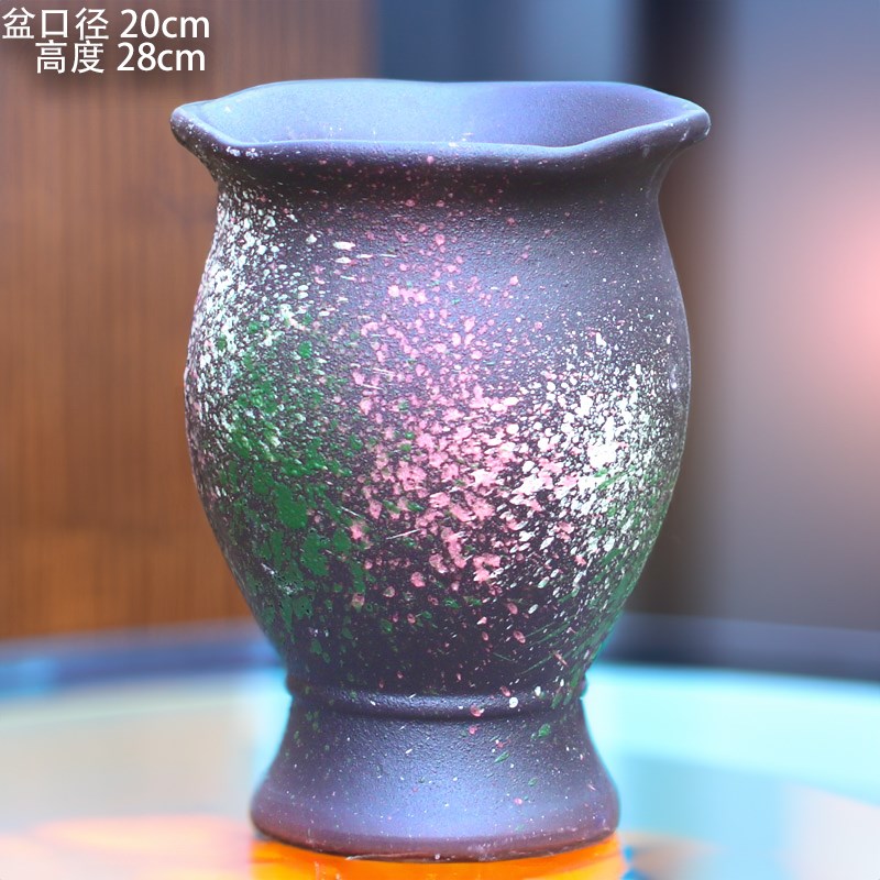 花盆陶瓷盆客厅紫砂创意蝴蝶兰花盆透气花盆大号庭院高级处理专用 - 图3