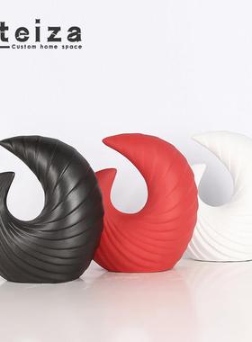 现代简约创意几何设计陶瓷摆件样板间酒店售楼部玄关洽谈间