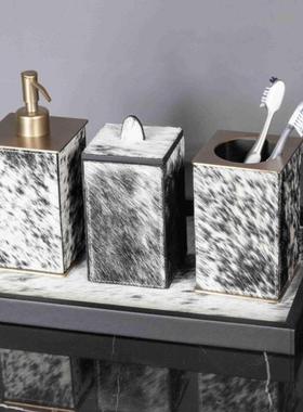 现代简单可及的豪华样板房创意马毛托盘浴室系列客厅酒店茶几配件