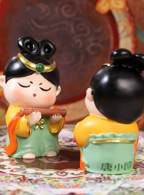 唐小圆敦煌文创飞天桌面摆件手办甘肃特产莫高窟文旅游纪念品礼物