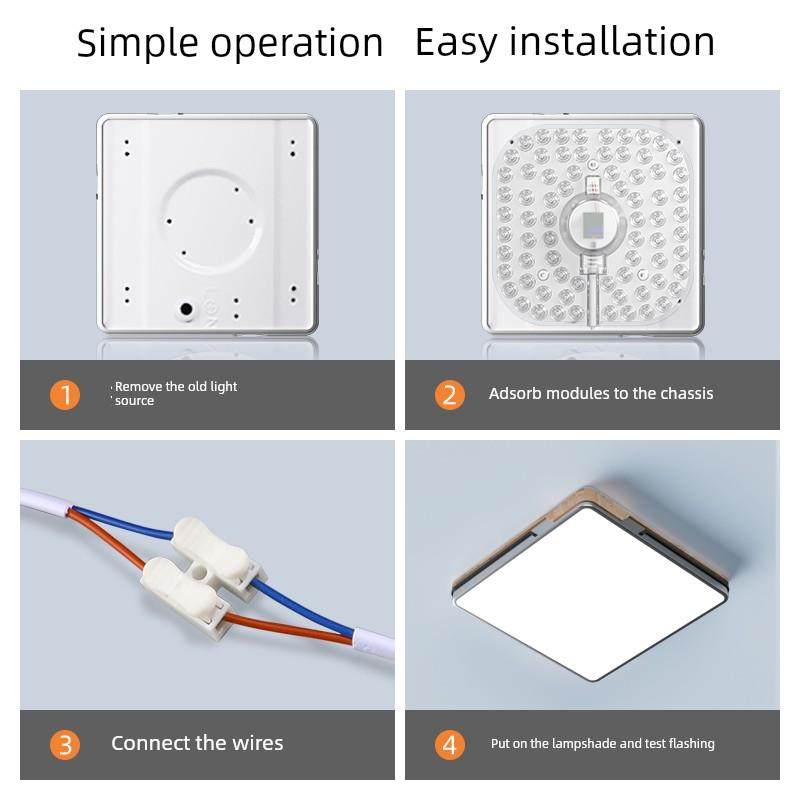 雷仕led吸顶灯灯芯灯盘替换芯节能灯泡 家用超亮客厅方形灯板透镜,淘宝优惠券,粉丝福利购,淘宝优惠卷