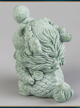 青砂石泡泡龙茶宠中式居家桌面动物装饰摆件办公室创意国潮精品