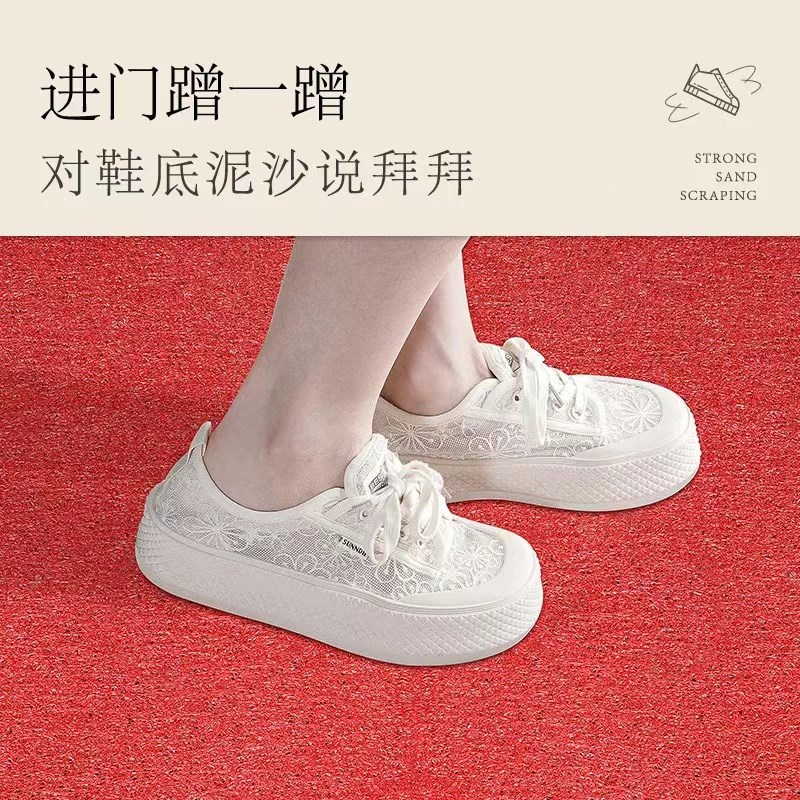 入户门地垫进门家用门垫门外高级感出入平安丝圈脚垫红色玄关地毯 - 图2