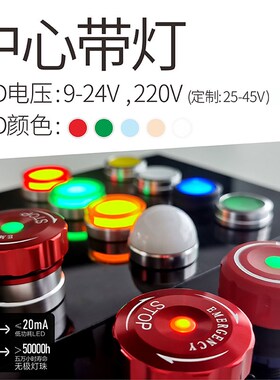 蓝波lth25A大电流红色大头紧急停止按钮开关塑料带灯红绿色4NO4NC