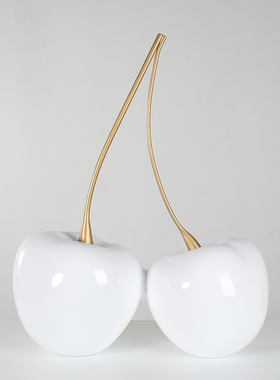 现代水果大号樱桃摆件家居样板房间客厅售楼部创意装饰品摆设