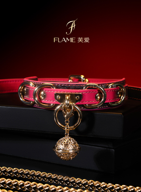 FLAME*颈环温感变色铃铛项圈choker粉焰颈带女m脖圈定制刻字