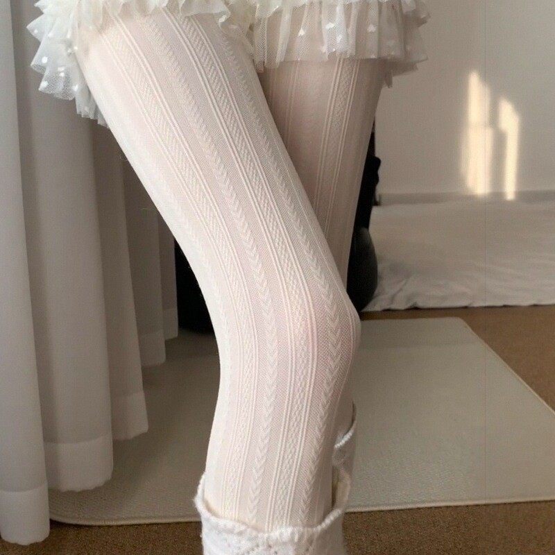 浪莎奶白色麦穗麻花连裤袜纯欲风镂空小众设计法式优雅竖纹打底裤,淘宝优惠券,粉丝福利购,淘宝优惠卷