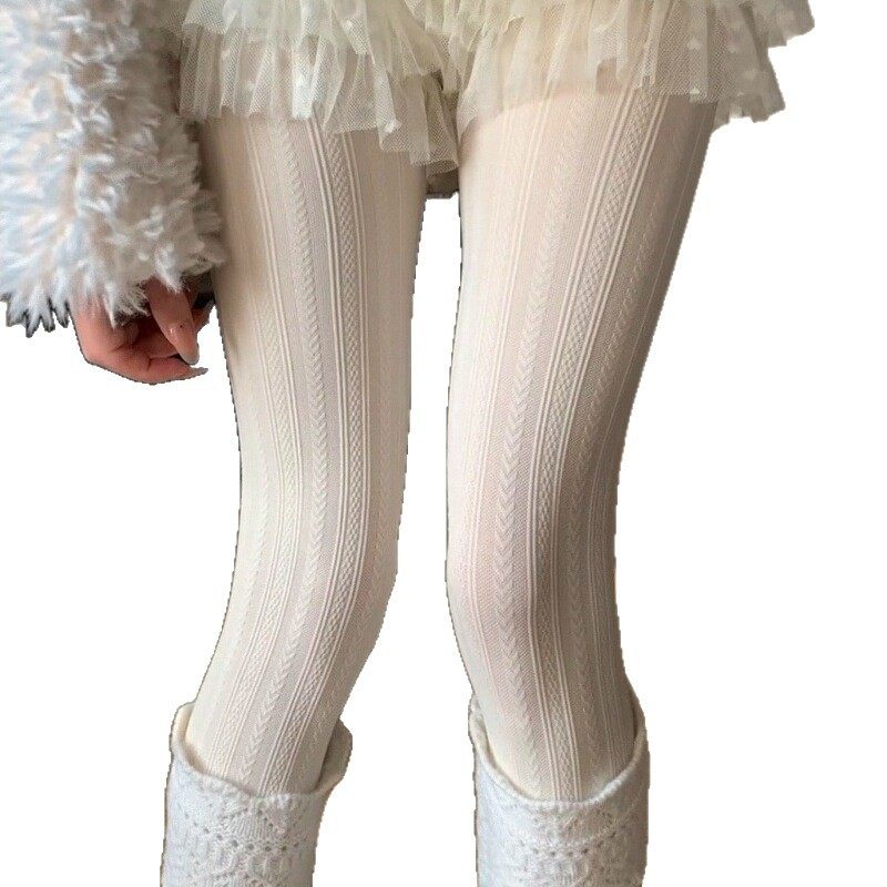 浪莎奶白色麦穗麻花连裤袜纯欲风镂空小众设计法式优雅竖纹打底裤,淘宝优惠券,粉丝福利购,淘宝优惠卷