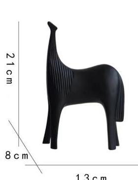 工艺品简约现代抽象马动物摆件书酒柜客厅样板房间软装饰品电视柜