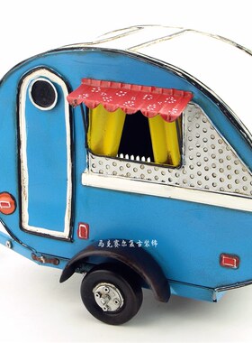 铁艺装饰摆露营车小摆件房车拖车工艺品家居软装橱窗道具生日礼物