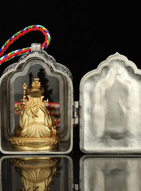 藏式纯铜随身佛龛装藏佛像嘎乌盒携带吊坠项链复古民族尼泊尔工艺