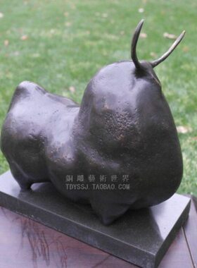 铜牛雕塑牛转乾坤铜雕塑工艺品抽象牛摆件家居装饰品商务礼品摆设