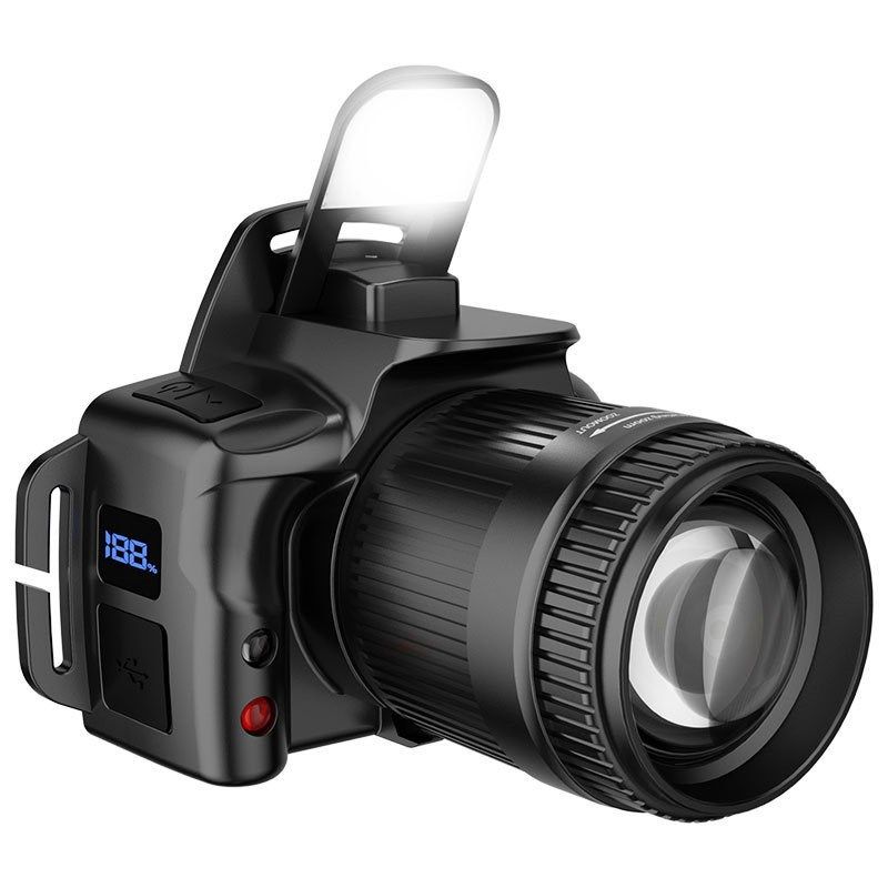 跨境白激光感应头灯充电长续航家用应急小头灯户外头戴式夜钓鱼灯,淘宝优惠券,粉丝福利购,淘宝优惠卷