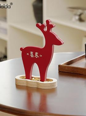 Mandelda招财鹿创意摆件入户玄关客厅家居桌面装饰品乔迁新居礼物
