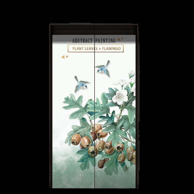 简约北欧风格植物花卉卧室房门贴墙贴美化装饰防水防撞贴整张自粘,淘宝优惠券,粉丝福利购,淘宝优惠卷