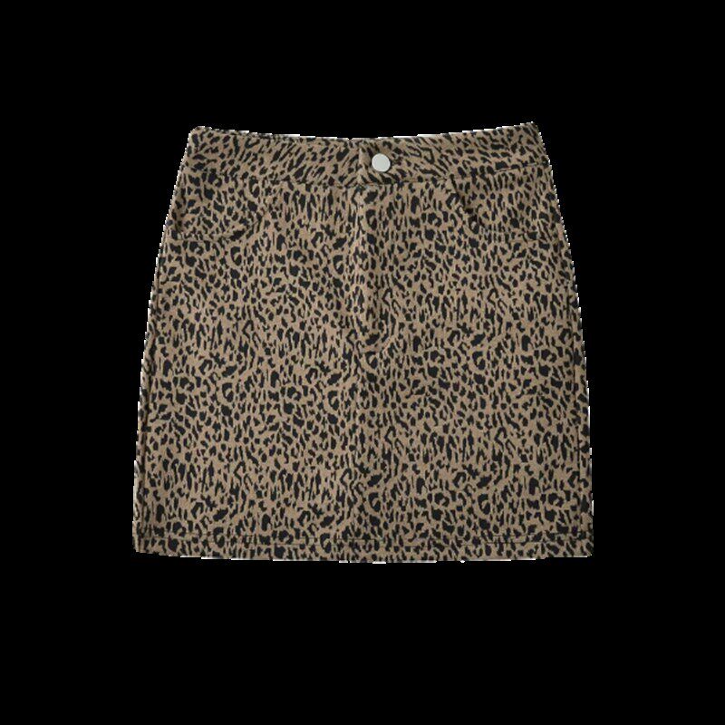 高干文女主裙卜斯斯豹纹半身裙女防走光春夏包臀修身高腰裙裤轻熟 - 图2