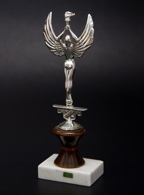 欧式金属雕塑女天使纪念奖杯意大利大理石家居客厅奢华摆件包邮