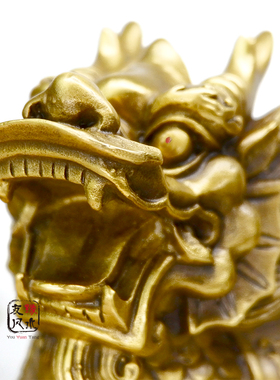 纯铜聚宝盆麒麟摆件一对大号招财办公室卧室家居客厅店铺开业礼品