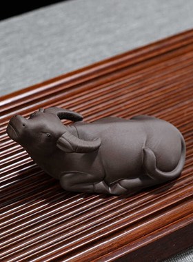 牛转乾坤家居装饰摆件生肖牛招财客厅办公室玄关茶室茶几摆设茶宠