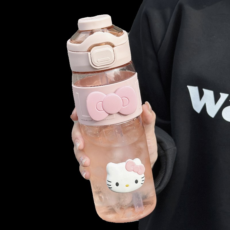 大容量水杯夏季女耐高温吸管杯子中学生刻度便携运动水壶太空杯男 - 图3