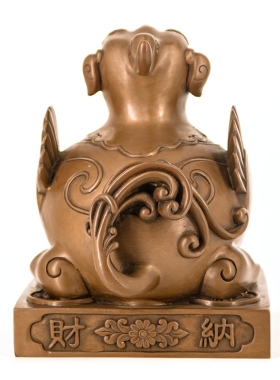 紫铜貔貅中式 客厅玄关前台收银台办公室桌面装饰品业送礼