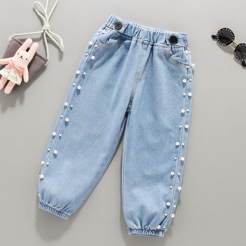 女童秋款牛仔裤2024新款洋气长裤女大童童装春秋时尚秋装儿童裤子,淘宝优惠券,粉丝福利购,淘宝优惠卷